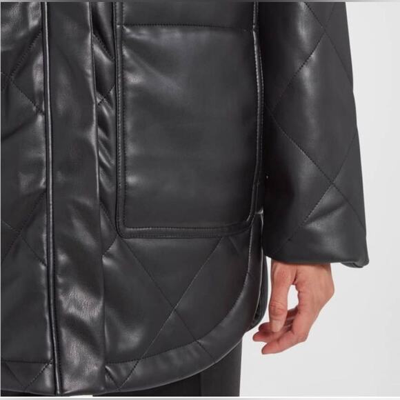 APPARIS Stevie Quilted Faux Leather Shirt Jacket XS NWT - Picture 6 of 14